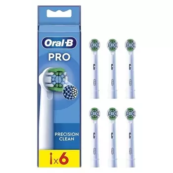 Запасные части Oral-B Pro Precision Clean для электрической зубной щетки, 6 шт., белые — оригинальная новая версия