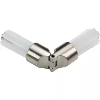 Запчасти для шторных креплений Liedeco «Соединитель соединительный, угловой соединитель "Франция" для шторной трубы 20 мм", (1 шт.), соединитель для стержней, трубок 20 мм, цвет edelstahlfarben