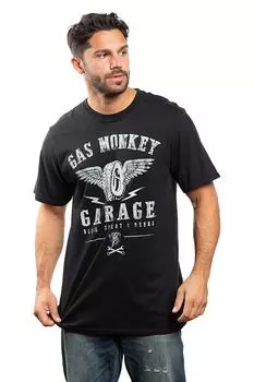 Запчасти и услуги Хлопковая футболка Gas Monkey, черный