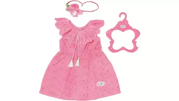 Zapf Creation Трендовое платье с цветочным принтом Baby Born, длина 43 см 832684