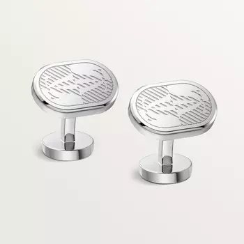 Запонки Cartier Boutons de manchette Double C de Cartier, цельное серебро