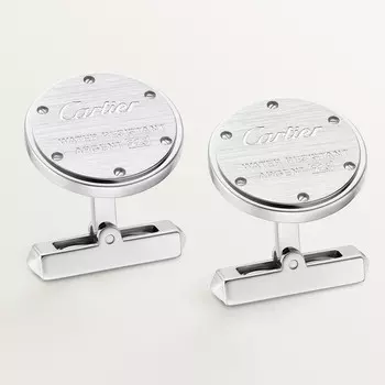Запонки Cartier Boutons de manchettes dcor water resistant, цельное серебро