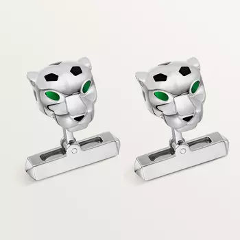 Запонки Cartier Boutons de manchettes Panthre de Cartier, цельное серебро