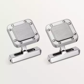 Запонки Cartier Boutons de manchettes Santos de Cartier, цельное серебро