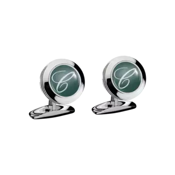 Запонки Chopard Classic cufflinks, зеленый