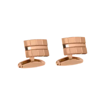 Запонки Chopard Ice Cube Curved Cufflinks - Матовый металл цвета розового золота