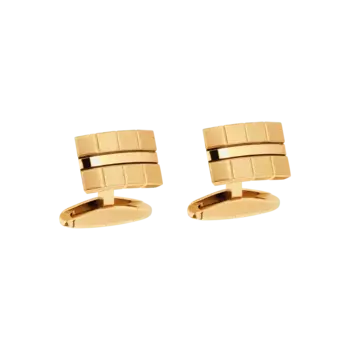 Запонки Chopard Ice Cube Curved Cufflinks - Матовый металл желтого золотистого оттенка
