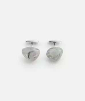 Запонки из яшмы мира Bottega Veneta