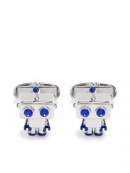 Запонки с изображением робота Пола Смита Paul Smith, серебристый