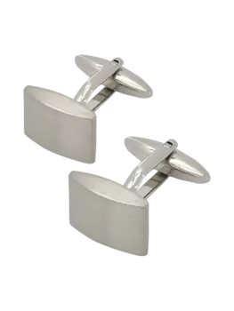 Запонки с матовой структурой Lindenmann, серебряный