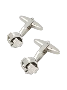 Запонки в плетеном виде Lindenmann, серебряный