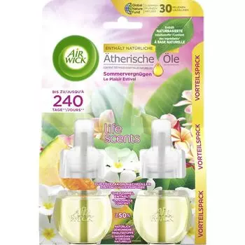 Заправка флакона с ароматическим маслом «Дуэт» «Летнее удовольствие» Air Wick, 38 ml