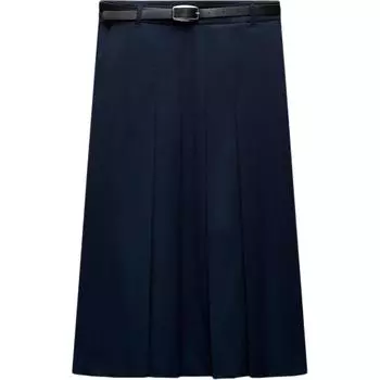 ZARA Длинная юбка Trf Casual, женская, синяя