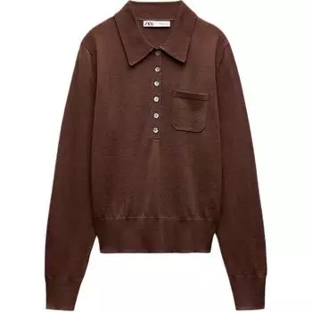 ZARA Джемпер женский коричневый