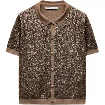ZARA Джемпер женский коричневый