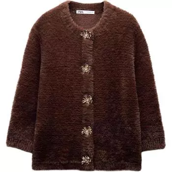 ZARA Джемпер женский коричневый