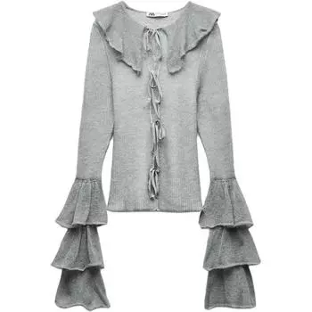ZARA Джемпер женский серый