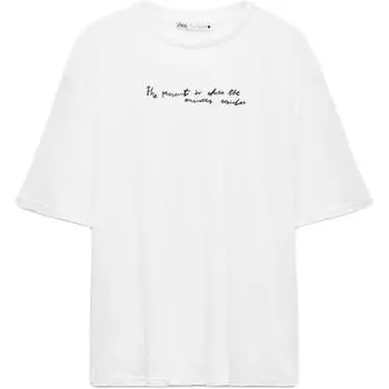 ZARA Футболка женская матово-белая