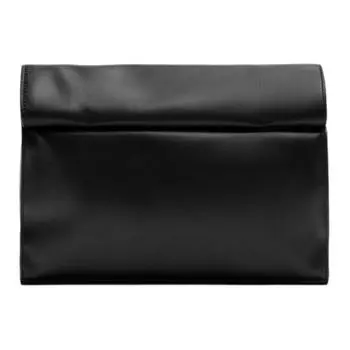 ZARA Клатч из овчины, обычный, мужской, черный