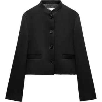 ZARA Куртка серии ZW женская, черная