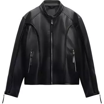 ZARA Куртка серии ZW женская, черная