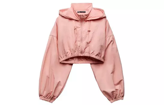ZARA Куртка женская, розово-красная