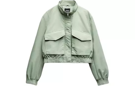 ZARA Куртка женская тонкая цвета жимолости розового цвета