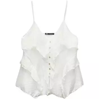 ZARA Майка женская белая
