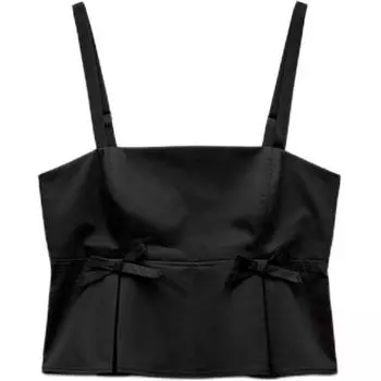 ZARA Майка женская черная
