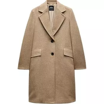 ZARA Пальто Женские Коричневые
