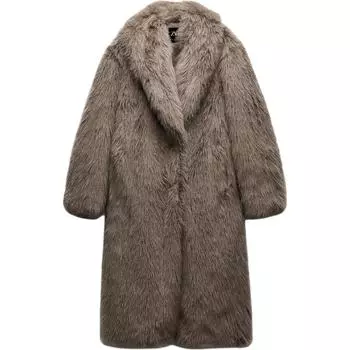 ZARA Пальто Женское Молл Серый