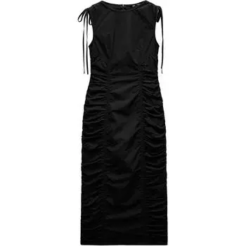 ZARA Платье без рукавов Trf, женское, черное