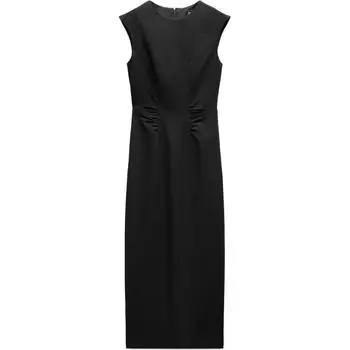 ZARA Платье без рукавов женское черное