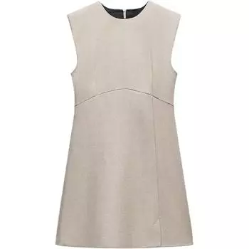 ZARA Платье без рукавов женское серое