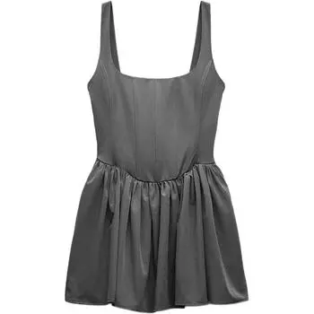 ZARA Платье-комбинация Trf, женское, серое