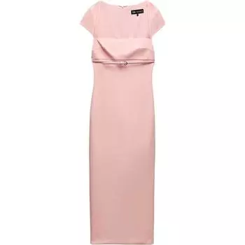 ZARA Платье с короткими рукавами женское розовые