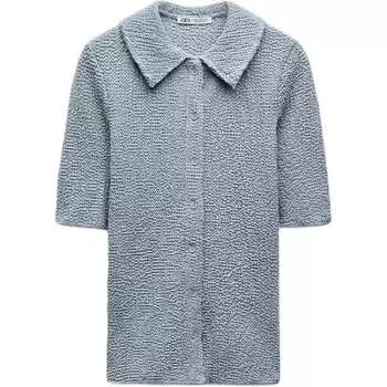 ZARA Рубашка-поло женская синие