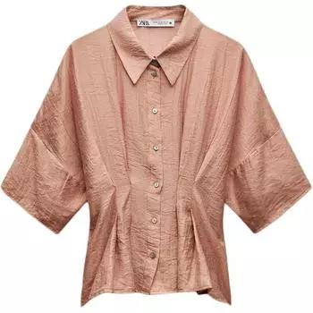 ZARA Рубашка женская розовый