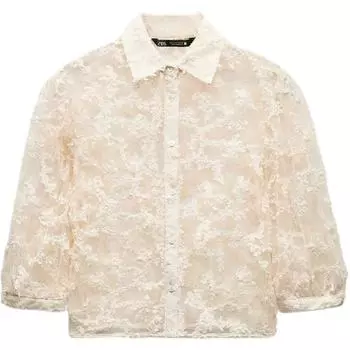 ZARA Рубашка женская желтые