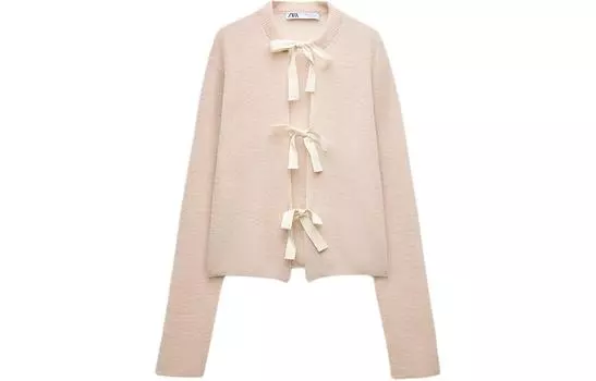 ZARA Свитер женский, земляной, серый, розовый