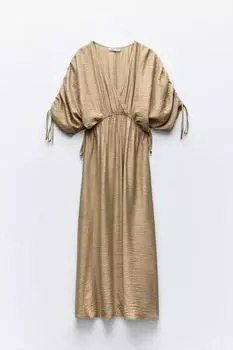 Zara Tunic Midi Dress, light khaki