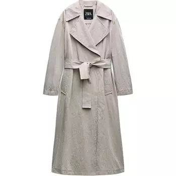 ZARA Женский тренчкот серии ZW, темно-серый