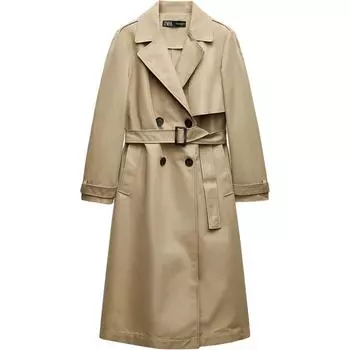 ZARA Женский тренчкот светло-коричневого цвета