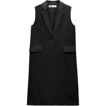 ZARA Женский жилет серии ZW, черный