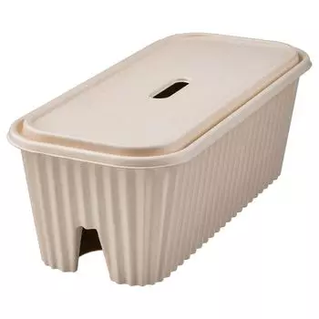 Зарядная станция с отсеком для кабеля, бежевый, 38х18х14 см, HNSNT IKEA