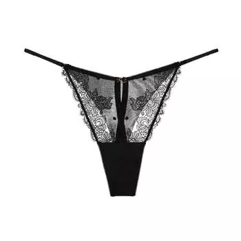 Zarzuela кружевные регулируемые стринги черного цвета Ajour