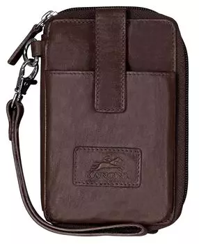 Защищенный RFID-кошелек для сотового телефона Casablanca Collection Mancini, коричневый