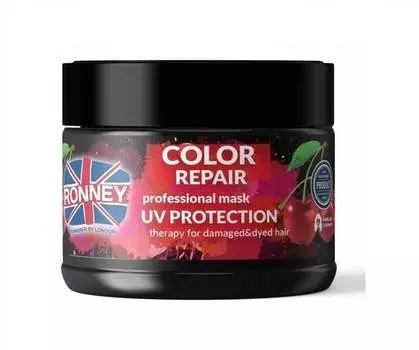 Защита цвета волос с экстрактом вишни 300 мл RONNEY Professional Color Repair Mask -