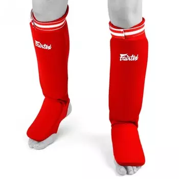 Защита голени Fairtex Elastic, красный