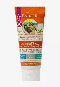 Защита от солнца SUNSCREEN CREAM SPF 30, KIDS CLEAR ZINC Badger